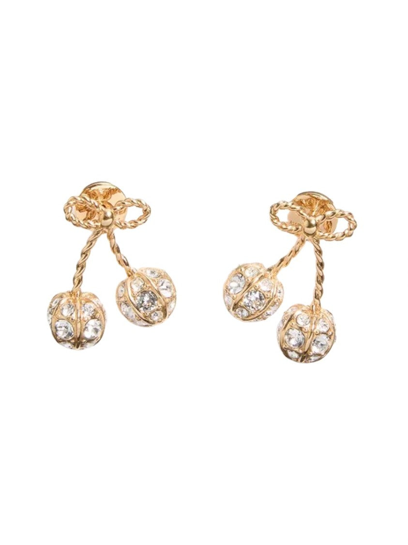 Valentino Garavani Cherryfic Rhinestone Bronze Earrings