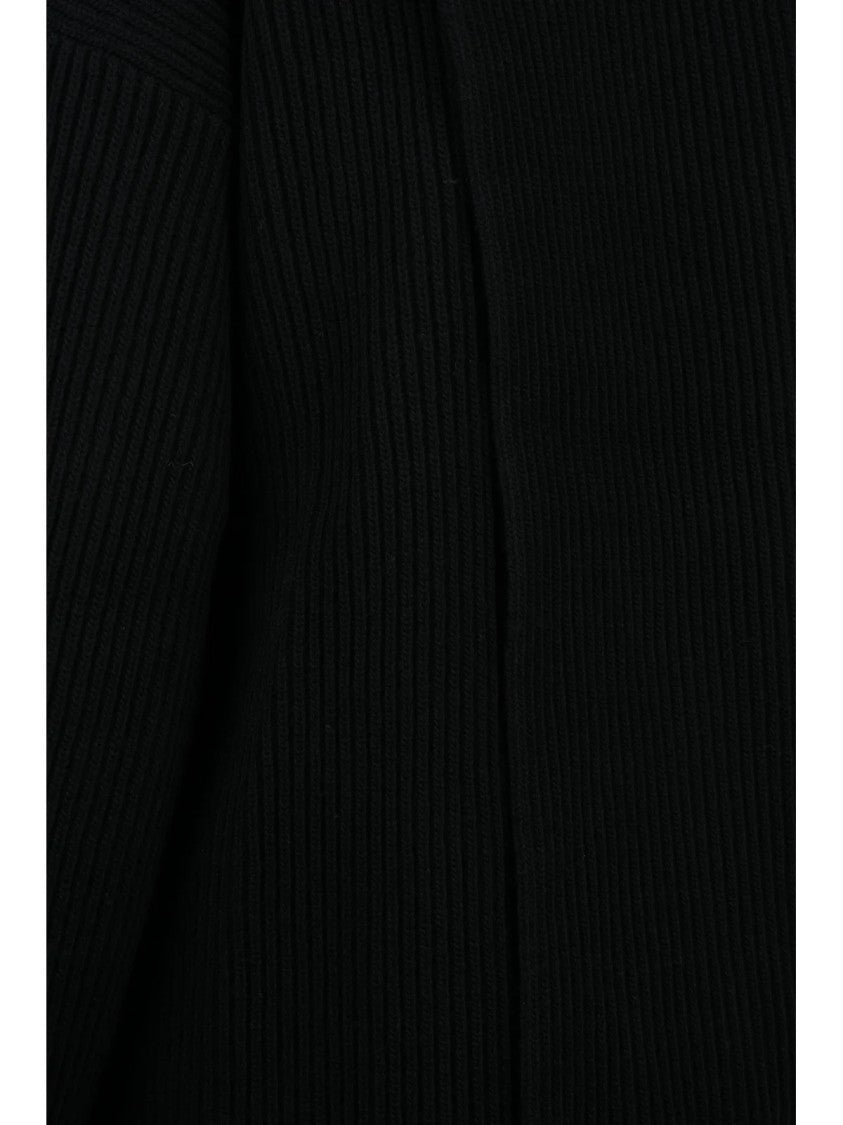 Jil Sander Ribbed Wool Crewneck Sweater With Boxy Silhouette