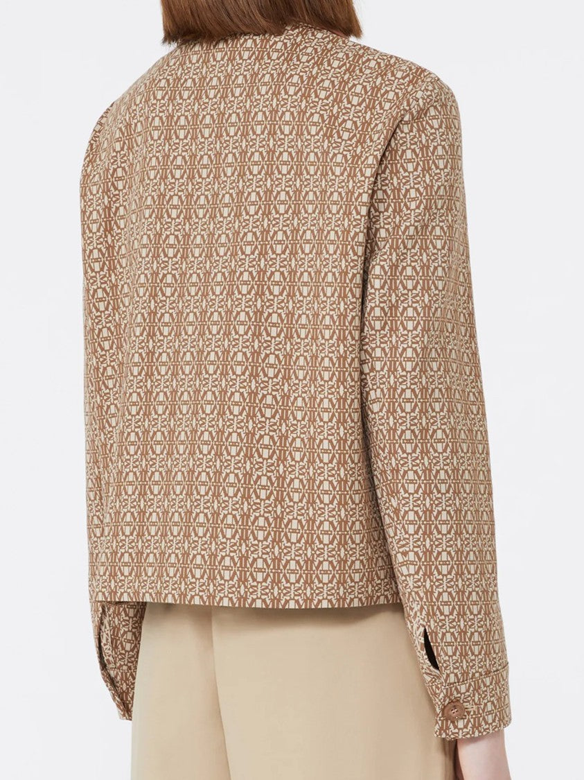 Max Mara Cropped Jacket With Geometric Pattern