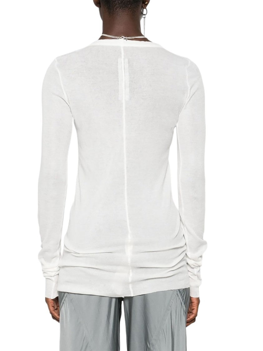 Rick Owens Black Ribbed Cotton T-Shirt