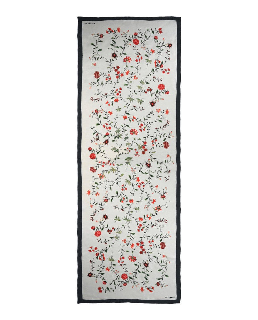 Givenchy Floral Print Silk Scarf