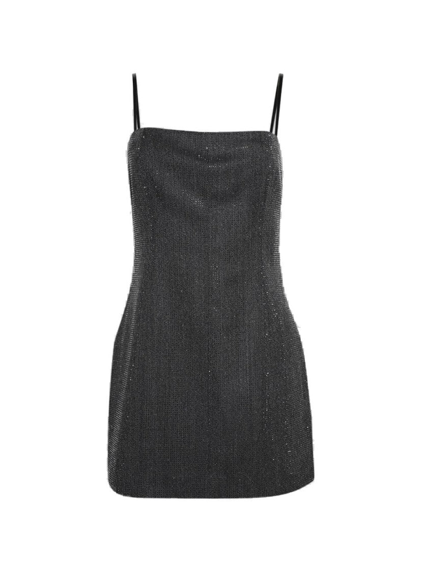 Alexander Wang Square Neck Mini Dress Charcoal