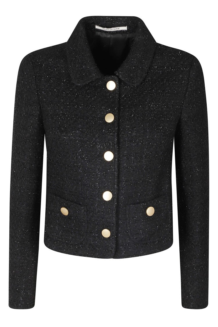 Tagliatore Idelle Short Lurex Cotton-Blend Jacket
