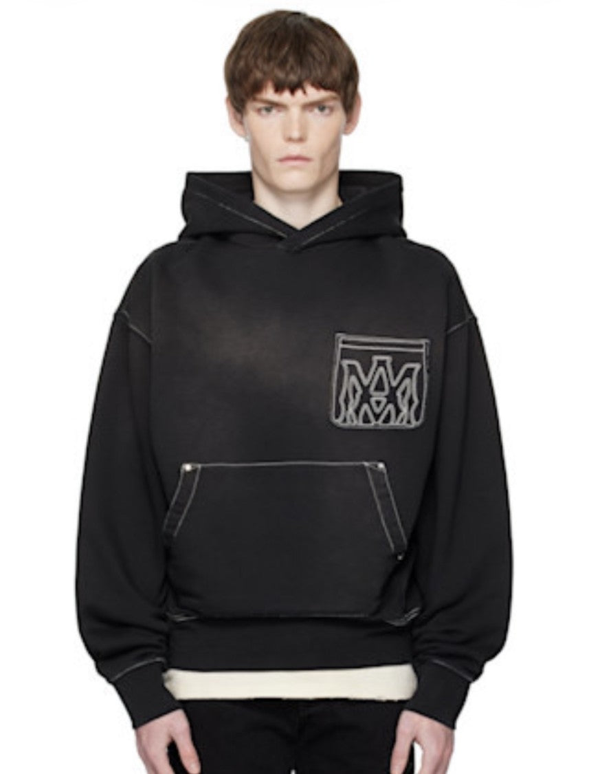 Amiri Black Outline Oversized Hoodie
