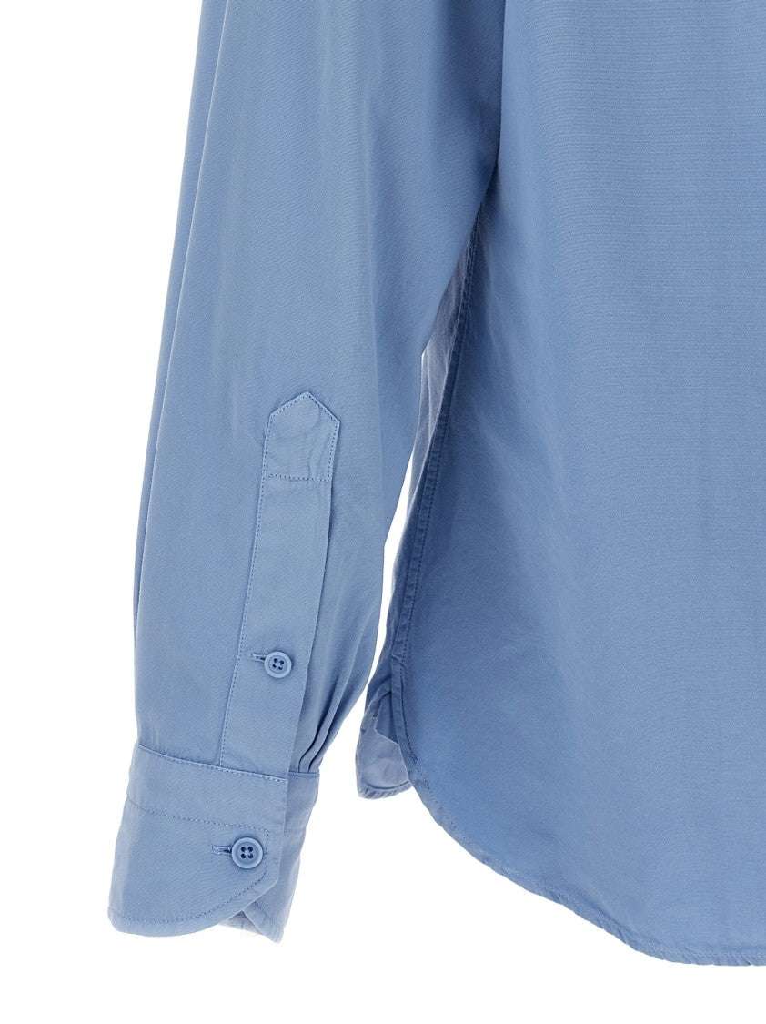 Tom Ford Cotton-Silk Faille Shirt With Pointed Collar And Flap Pockets