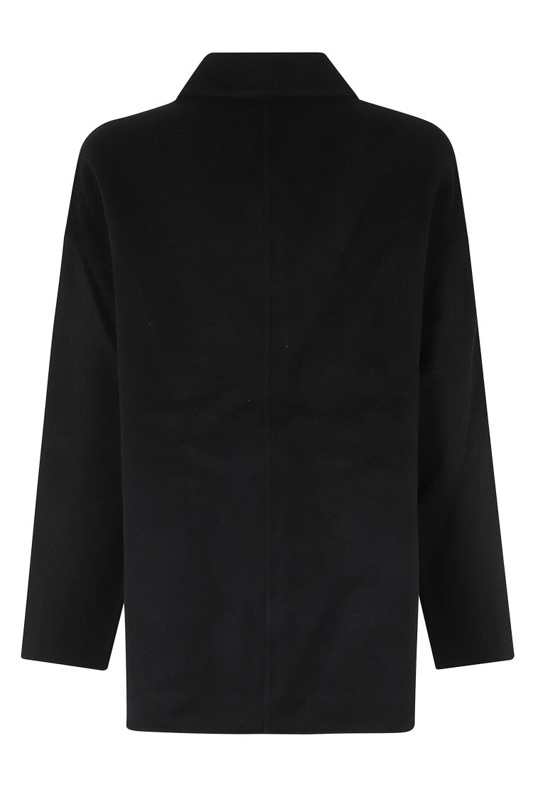 Anine Bing Black Luca Utility Oversized Wool-Cashmere Jacket