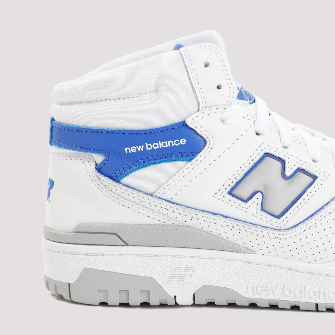 New Balance White And Blue Leather 650 Sneakers