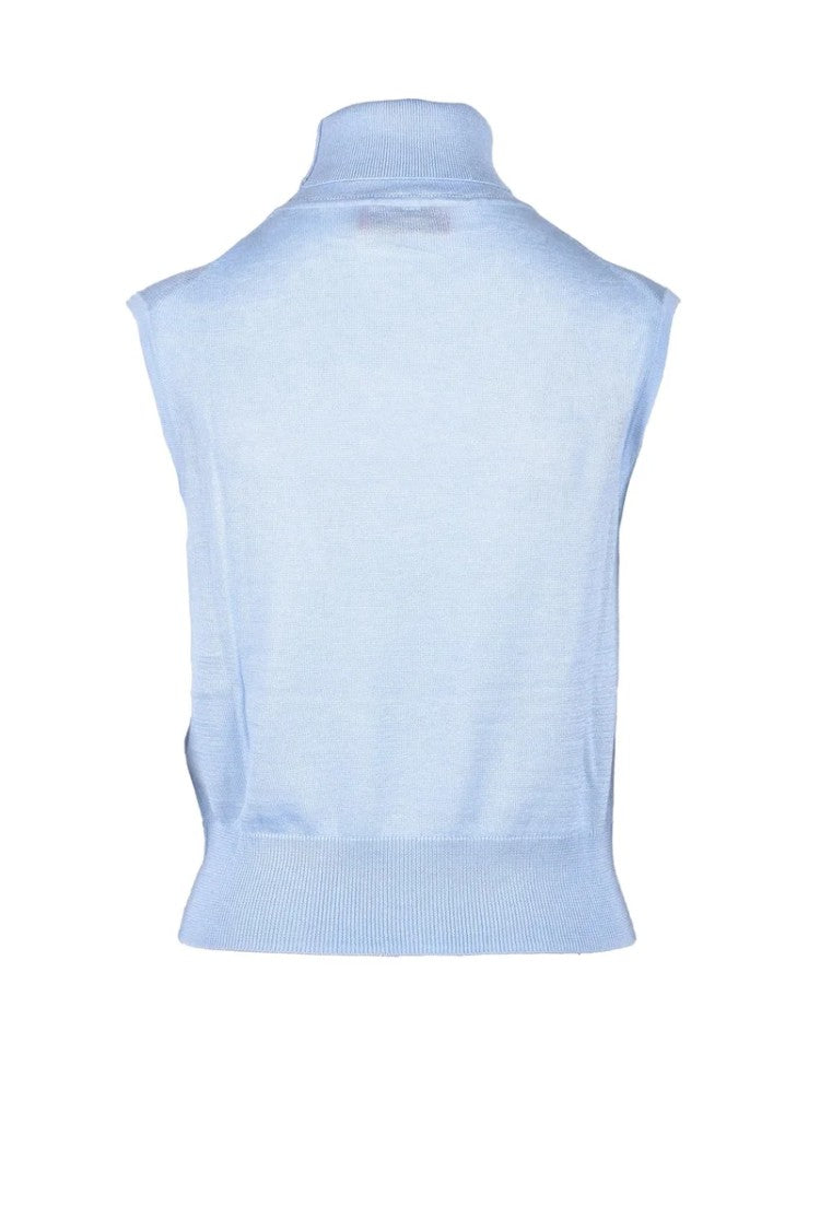 Wild Cashmere Silk And Cashmere Top - Light Blue