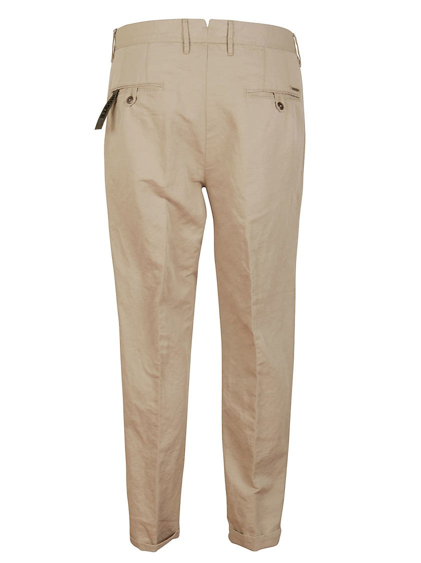 Incotex Tailored Fit Cotton Trousers With Pleats