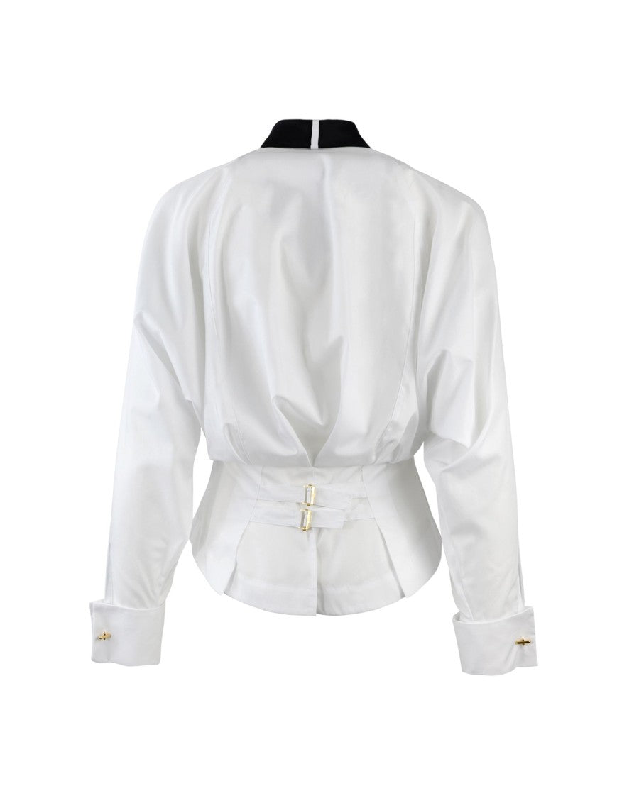 Elisabetta Franchi White Shirt With Tie