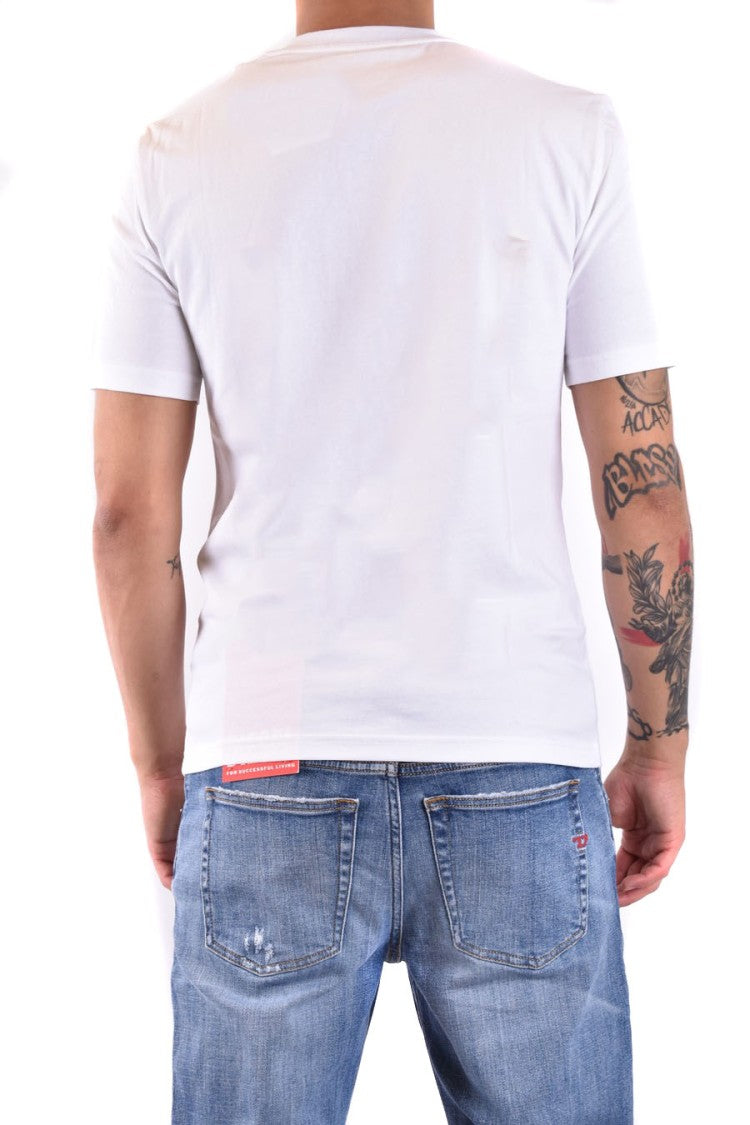 Moschino White Short-Sleeve T-Shirt With Iconic Logo