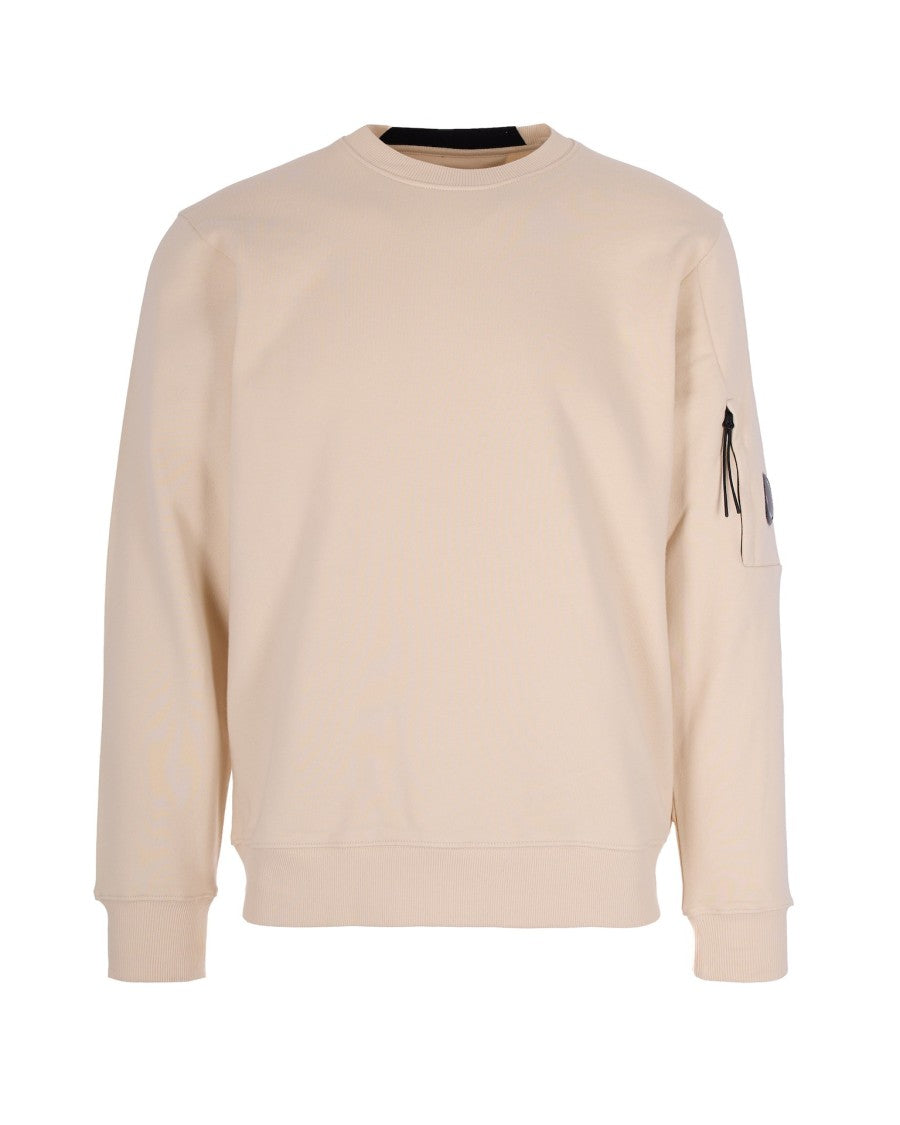 C.P. Company Crewneck Sweatshirt In Diagonal Raised Fleece