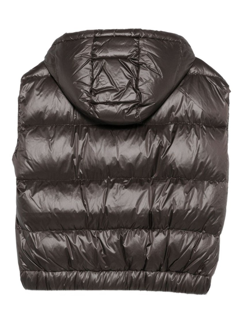 Antonelli Cropped Puffer Jacket With Quilted Design And Adjustable Hood