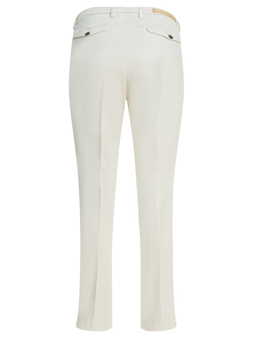 Briglia Tailored Beige Trousers With Mid-Rise Waist