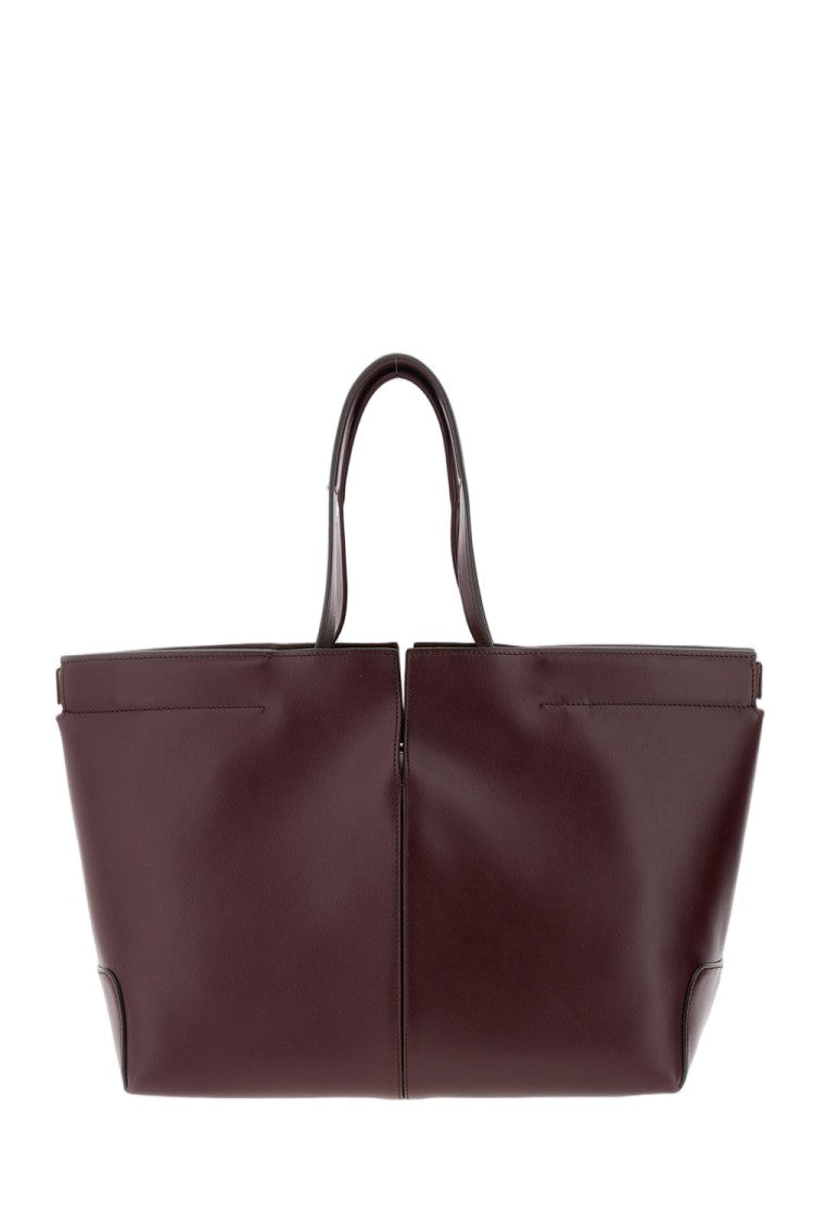 Tod's Medium Calfskin Leather Tote Bag With Embossed Logo