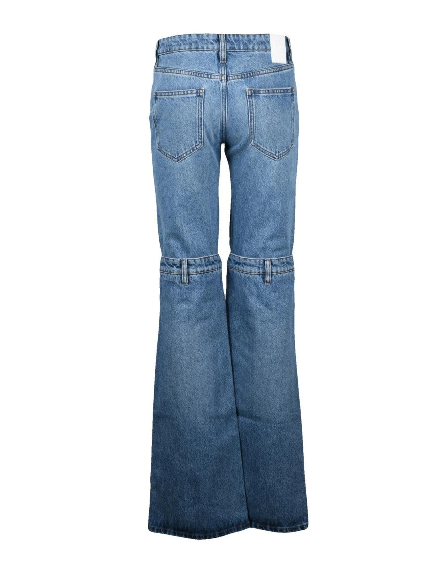 Coperni Blue Cotton Two-Tone Jeans