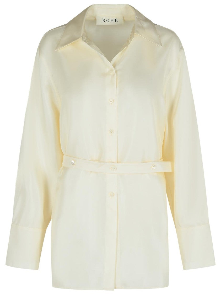 Róhe Cream Silk Shirt
