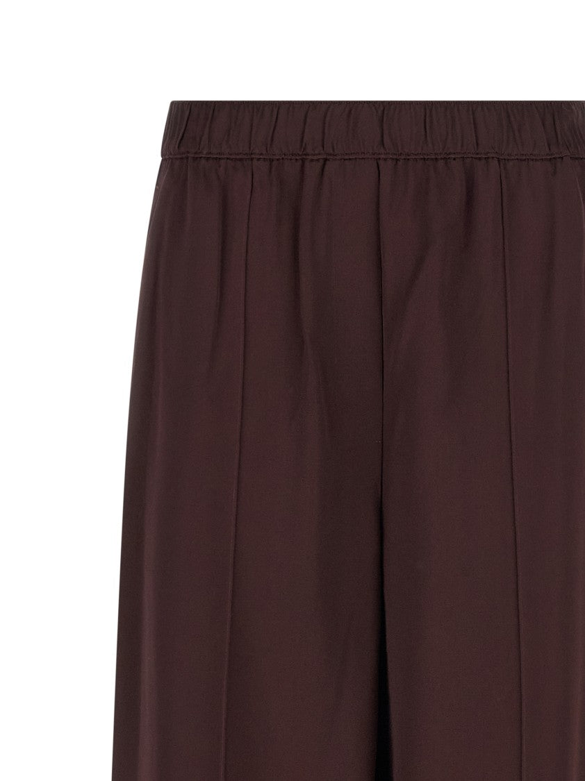 Tory Burch Straight Leg Trousers In Luminous Brown Fabric