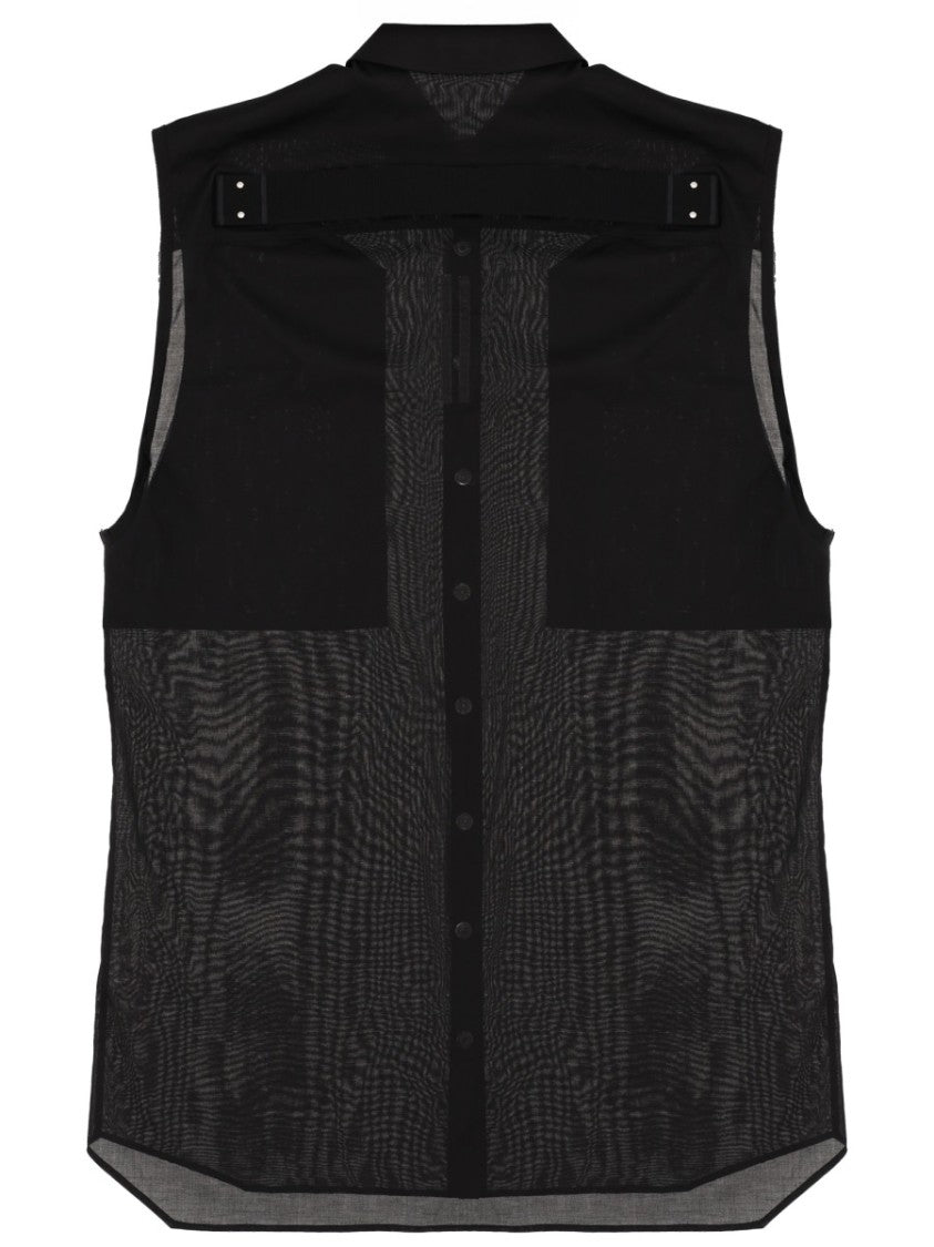 Rick Owens Neutrals Jumbo Sl Sheer Mesh Shirt