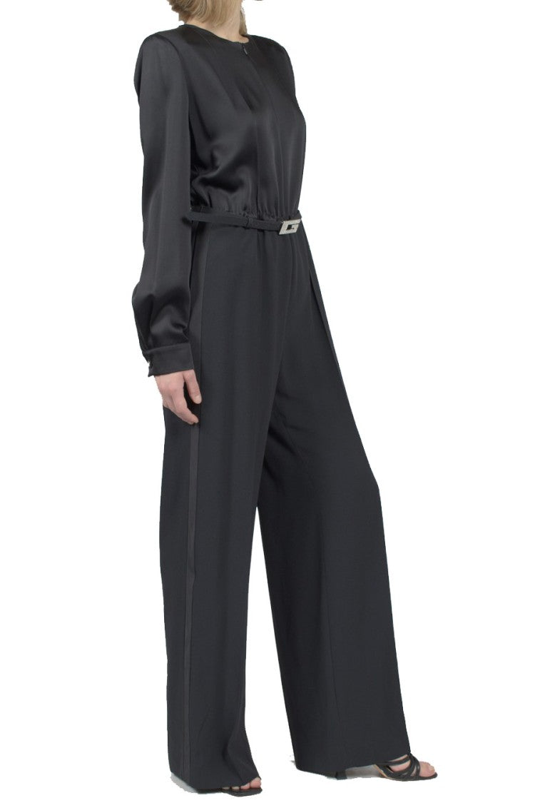 Gucci Black Crepe Wide-Leg Jumpsuit