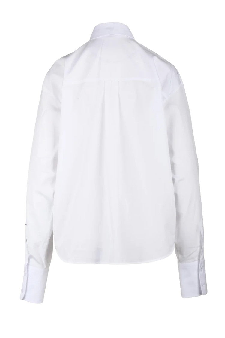 Sportmax Chalk White Removable Strap Cotton Shirt