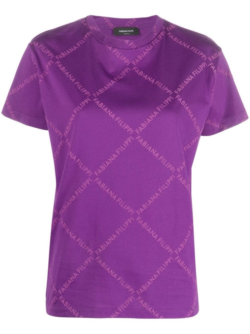 Fabiana Filippi Purple Short-Sleeved Jersey T-Shirt
