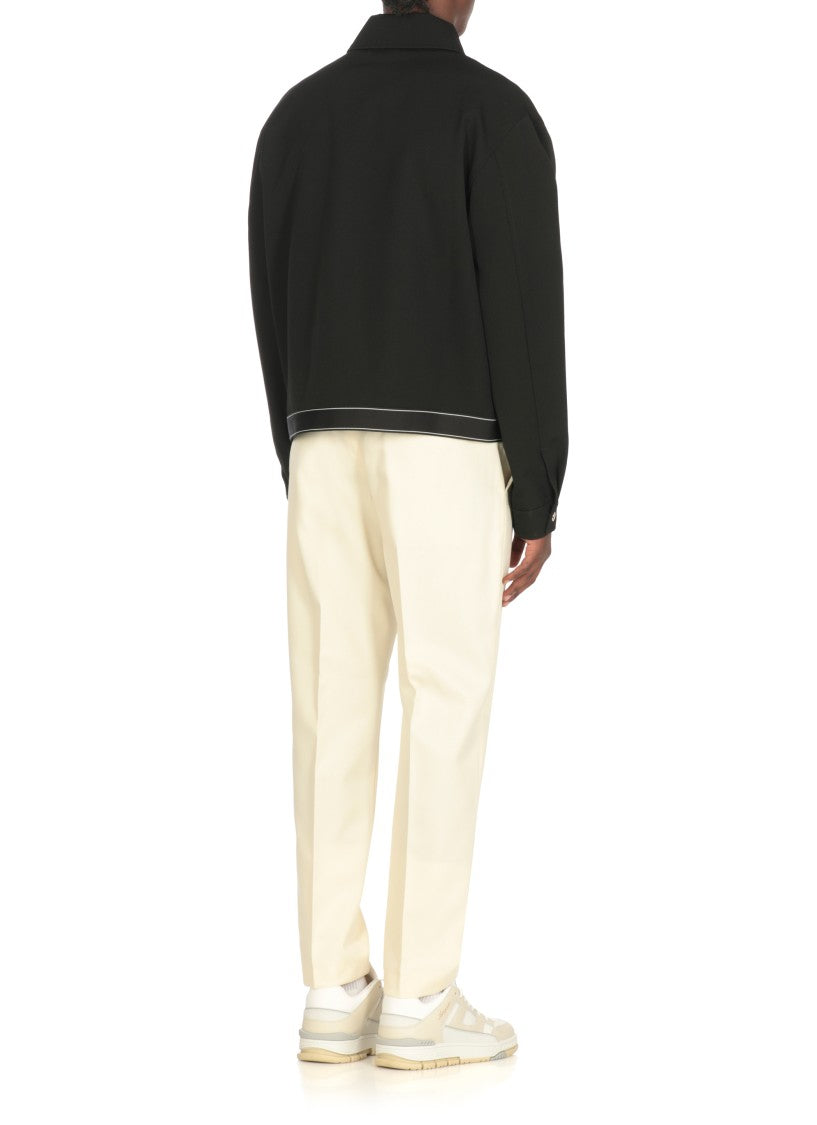 Casablanca Tailored Wool Jacket With Contrasting Logo