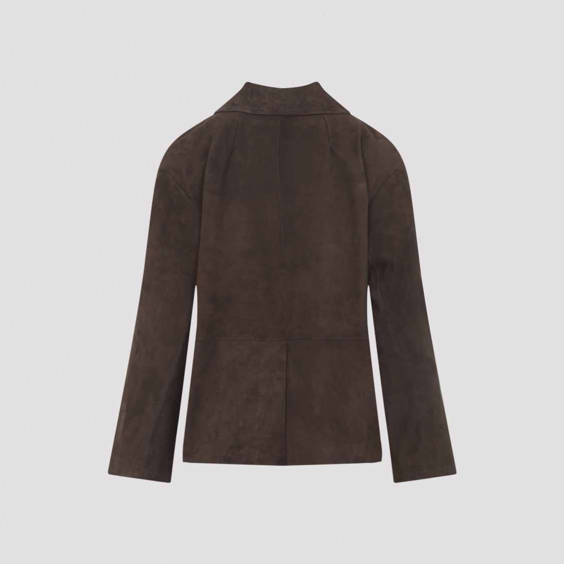 Max Mara Tailored Brown Lamb Leather Jacket