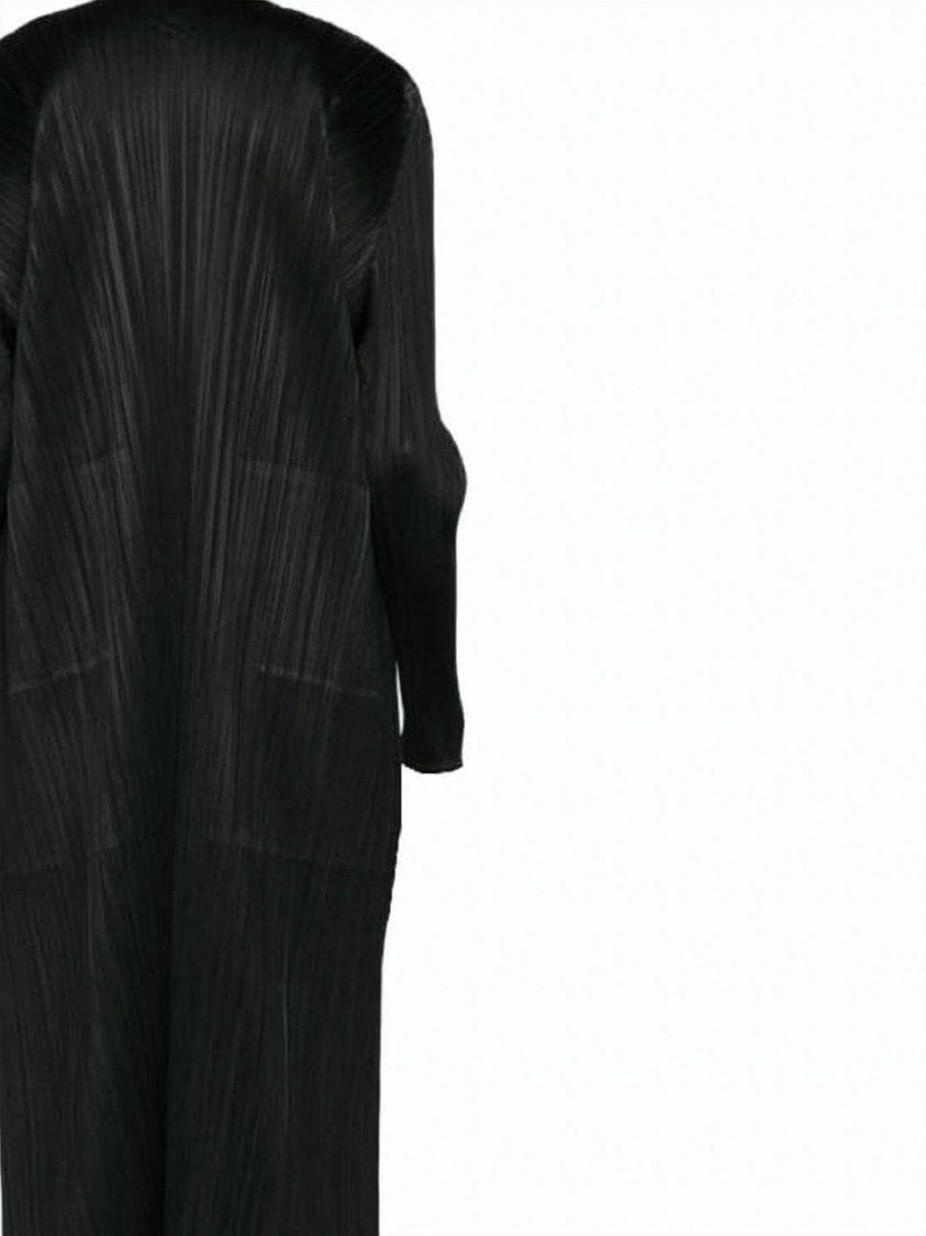 Pleats Please Pleated Open-Front Cardigan With Three-Quarter Sleeves