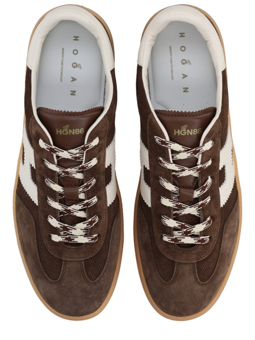 Hogan Brown Suede Leather H Sneakers