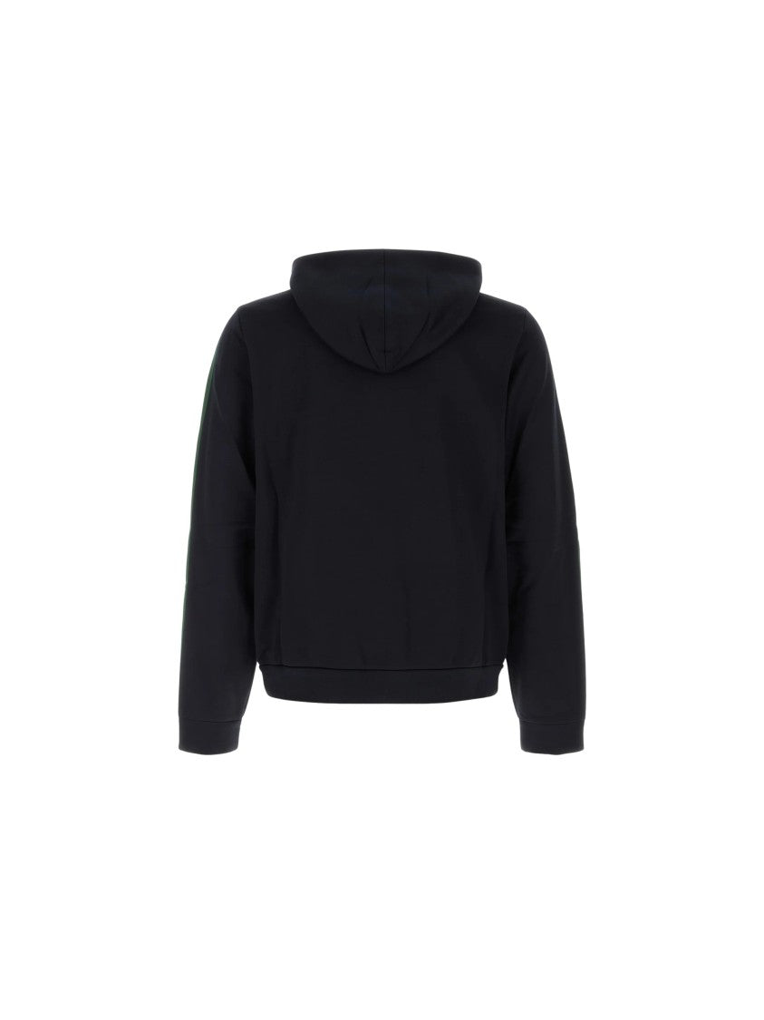 Gucci Full-Zip Hoodie With Striped Sleeves And Cropped Fit