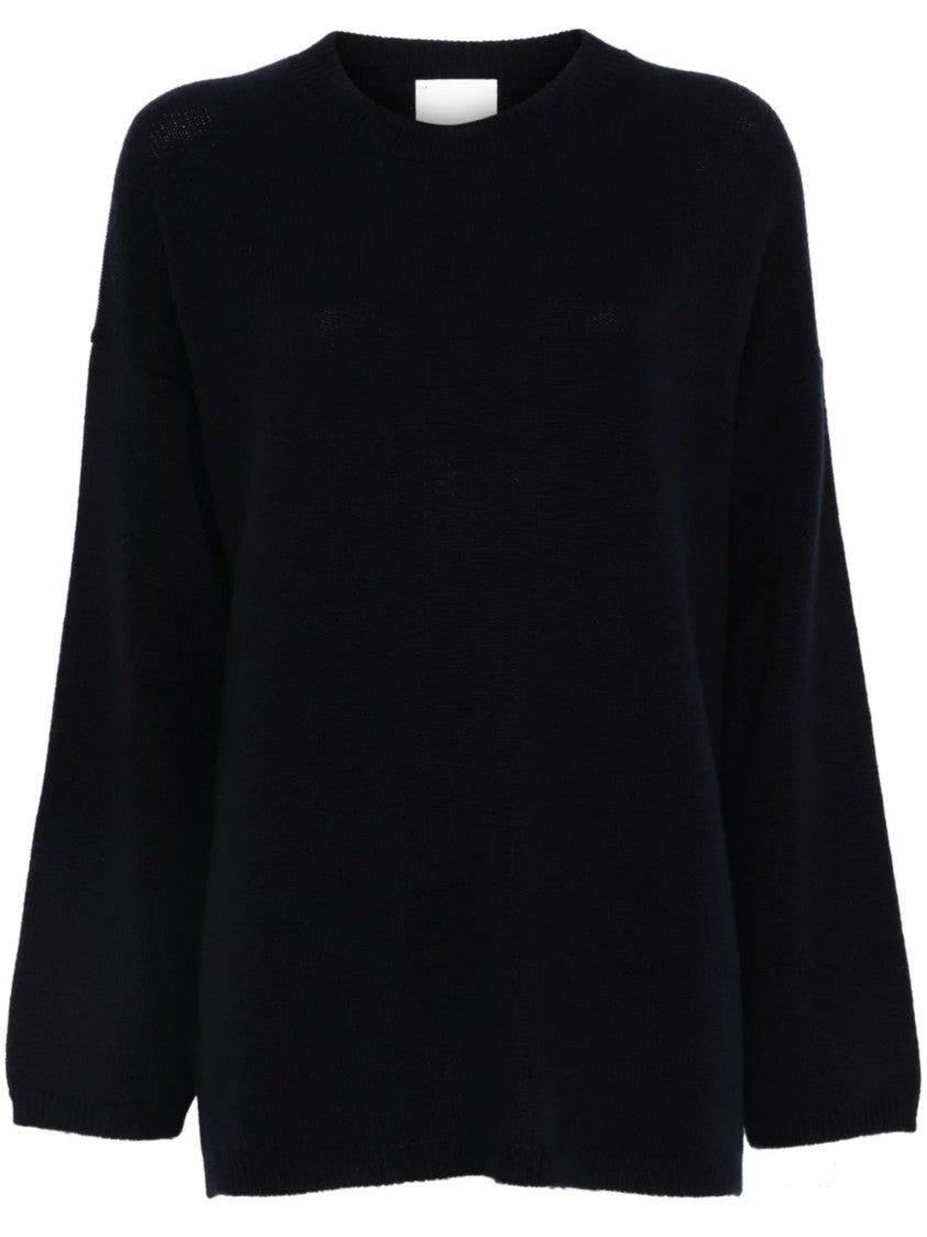 Allude Plush Wool And Cashmere Sweater With Relaxed Fit