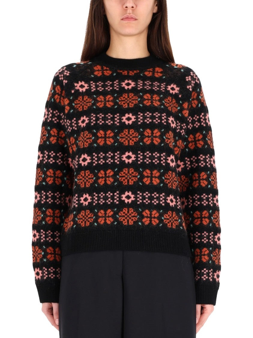 Paul Smith Floral Pattern Merino Wool Sweater
