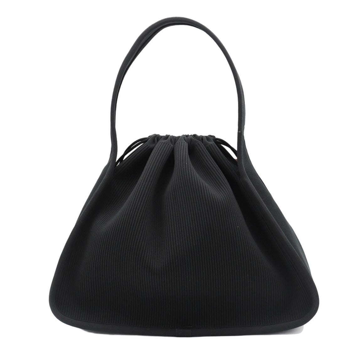 Alexander Wang Pleated Black Handbag With Drawstring Closure