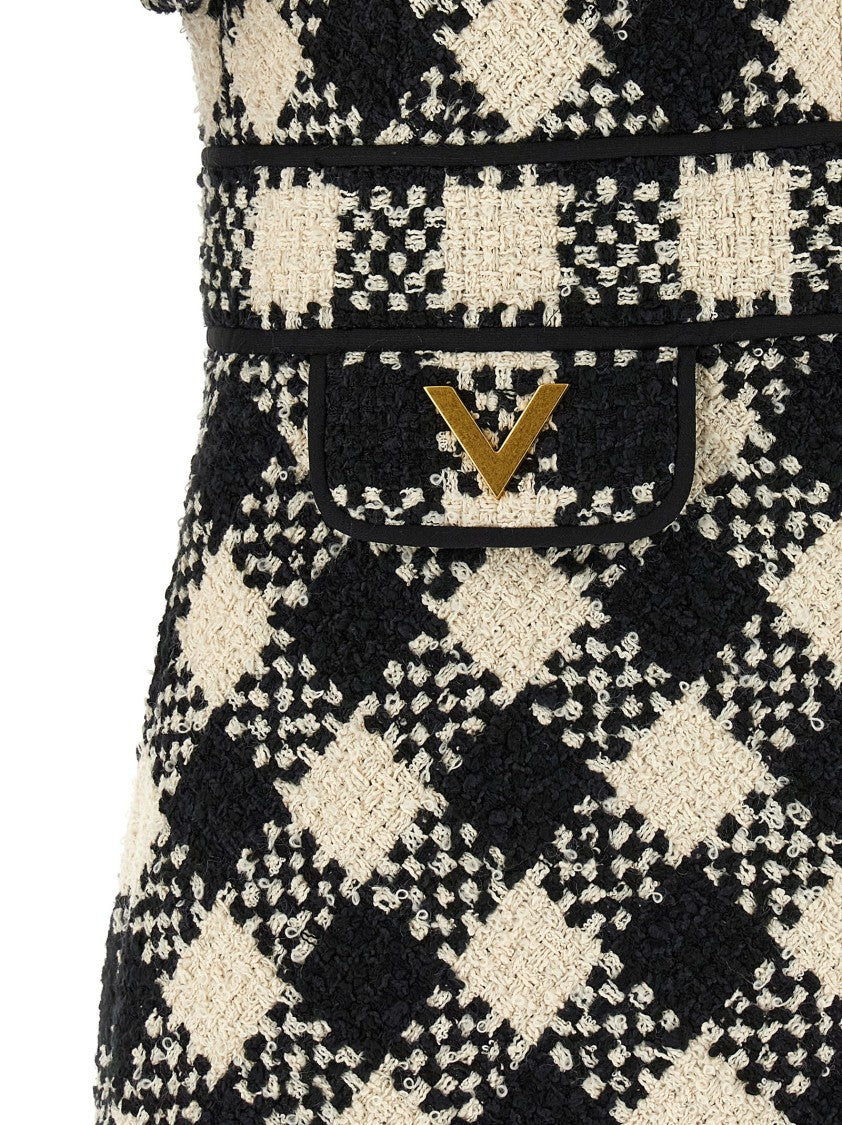 Valentino Garavani Damier Tweed Dress