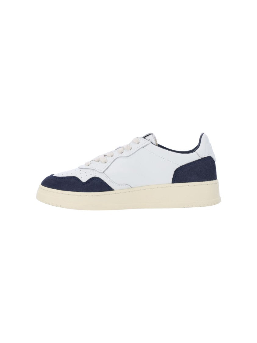 Autry Low-Top Sneakers With Navy Suede Accents