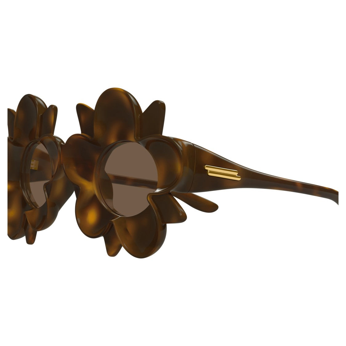 Bottega Veneta Bv1399s Flower-Shaped Tortoiseshell Sunglasses