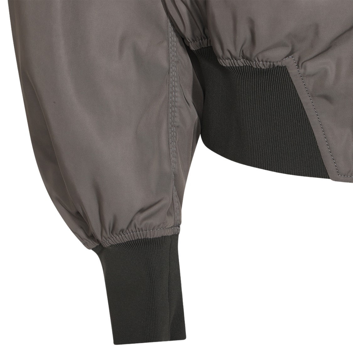 The Attico Oversized Grey Bomber Jacket With Contrasting Details