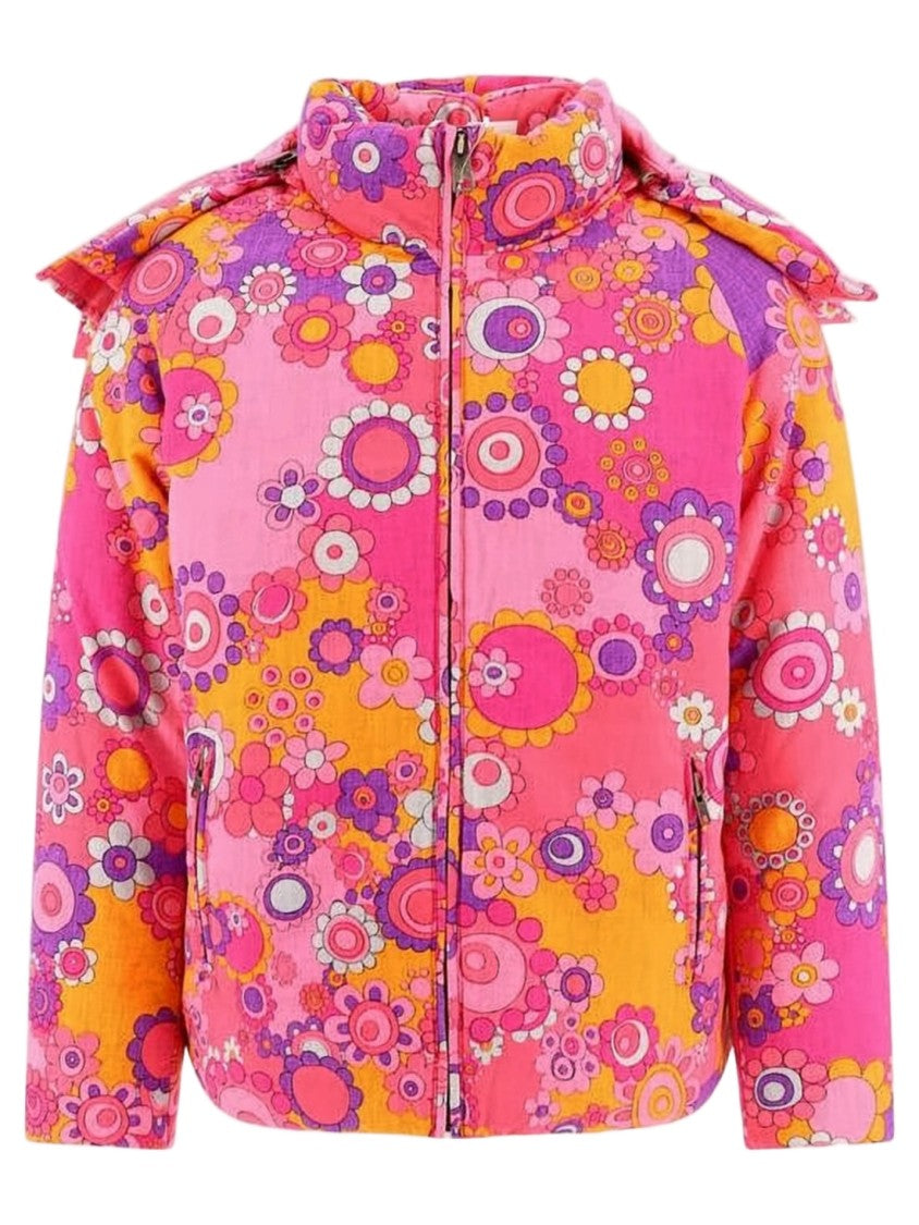 Erl Psychedelic Floral Pattern Padded Jacket
