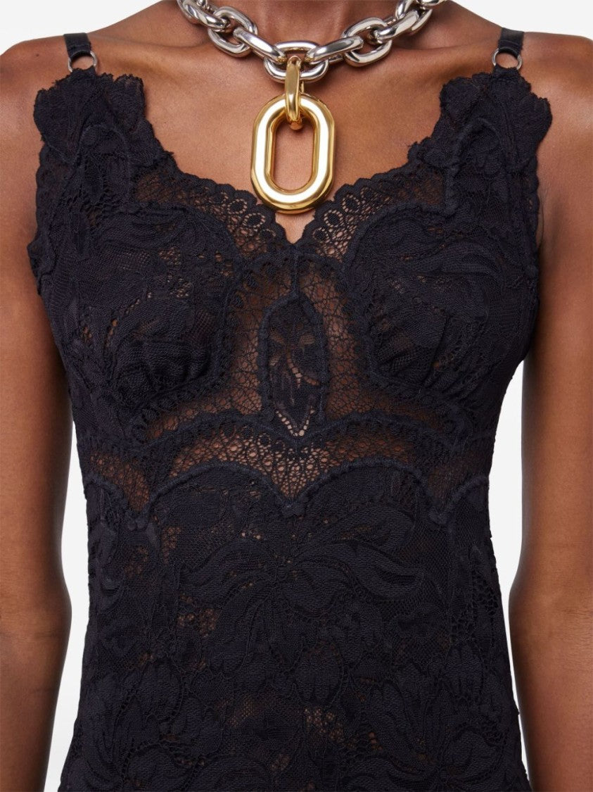 Rabanne Black Lace Evening Dress