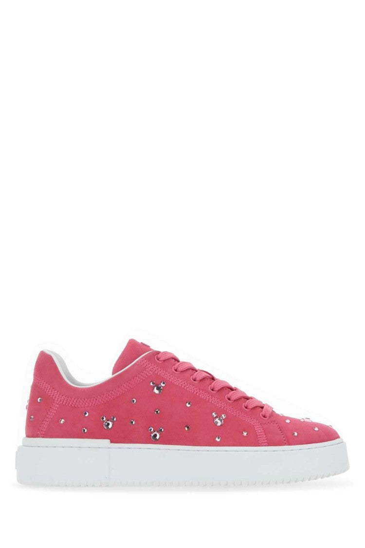 Stuart Weitzman Fuchsia Suede Sneakers