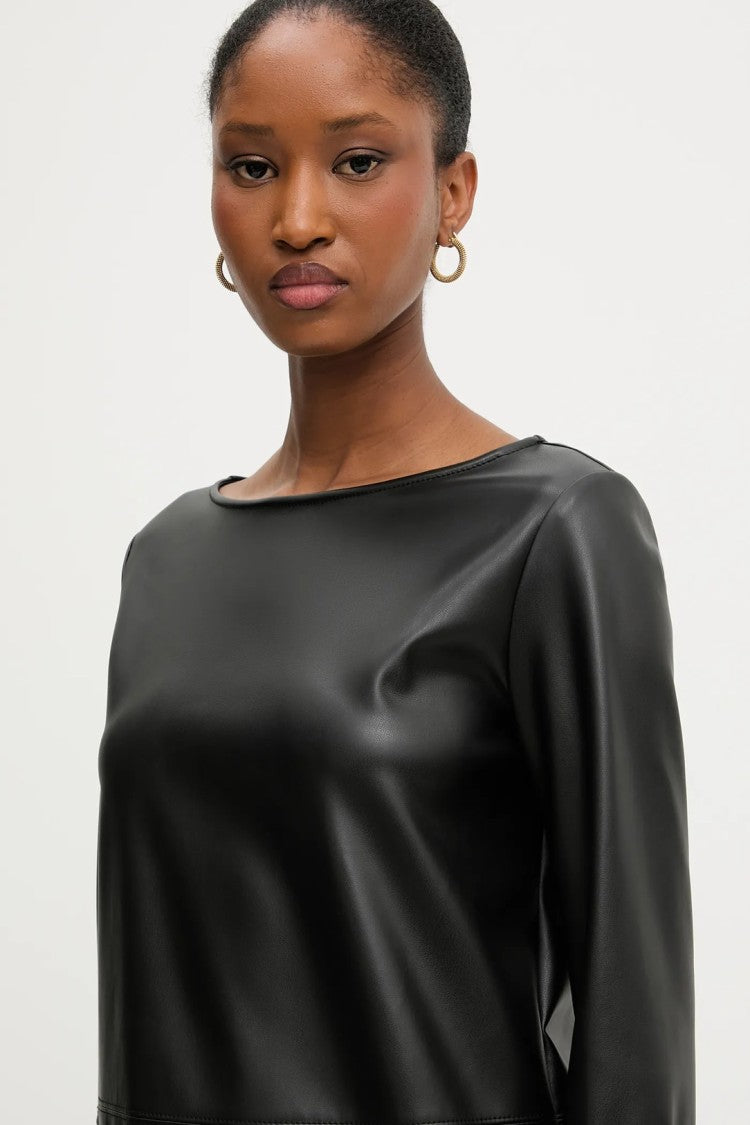 Max Mara Refined Black Day Dress With Boat Neckline