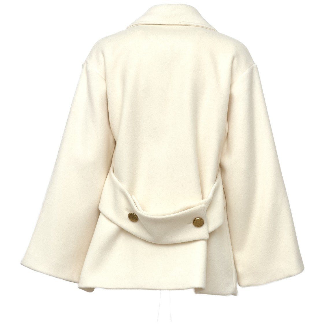 Parosh Double-Breasted Caban Belted Wool Peacoat