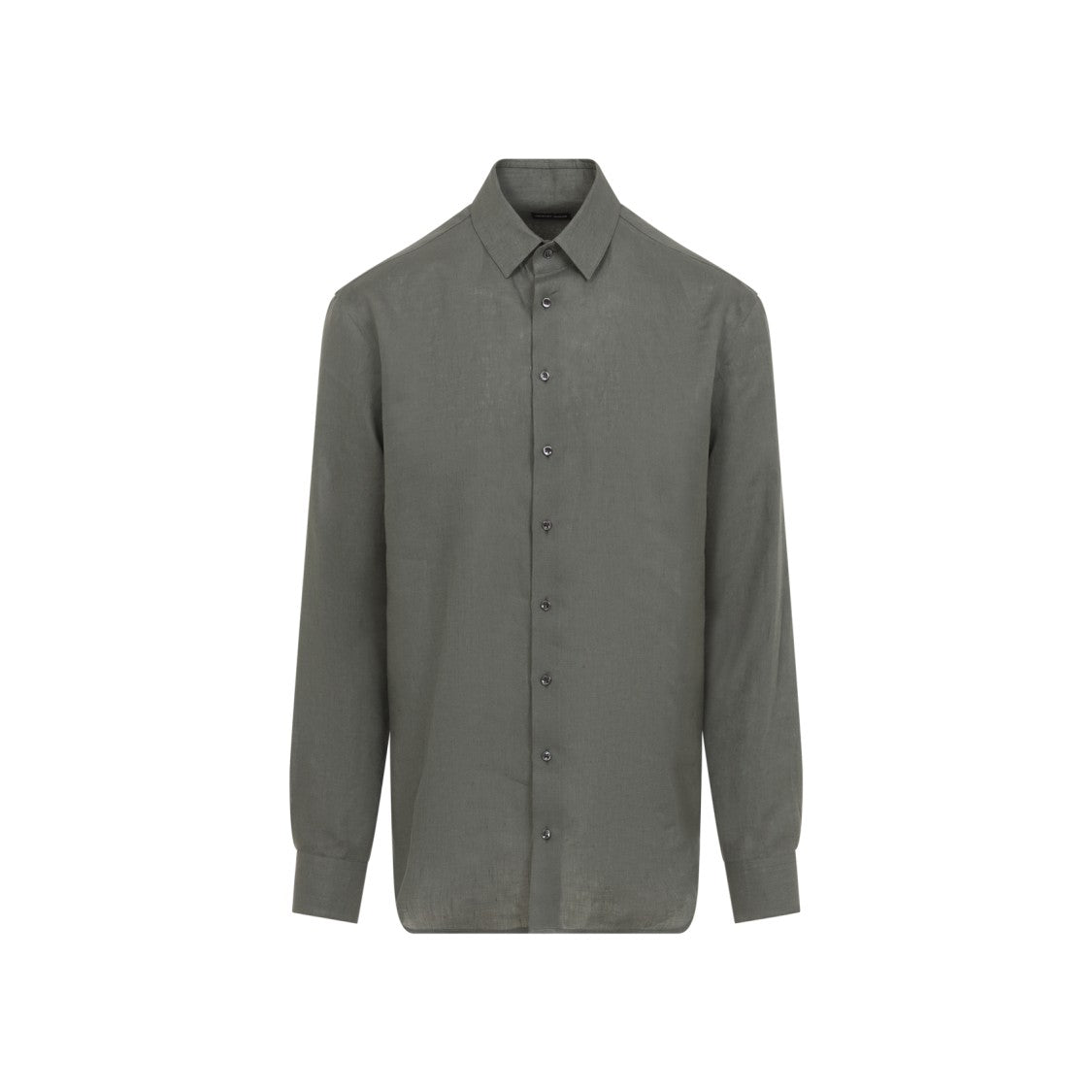 Giorgio Armani Tailored Linen Shirt With Classic Pointed Collar