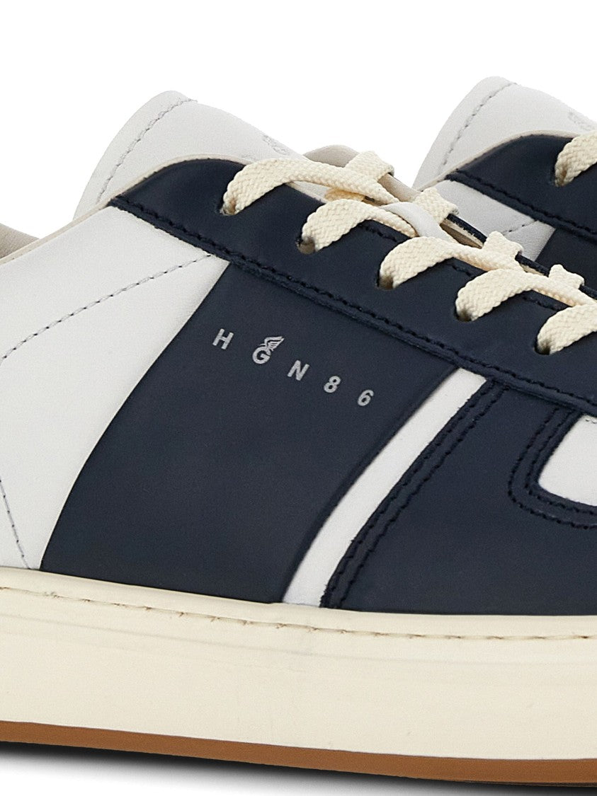 Hogan White Minimalist Nappa Leather H-Tv Sneakers