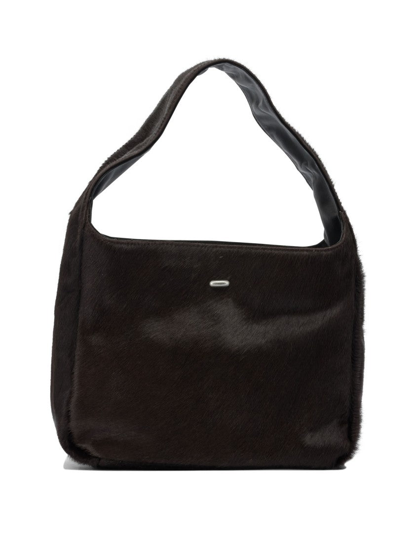 Our Legacy Structured Geometric Handbag In Italian Buckskin Leather
