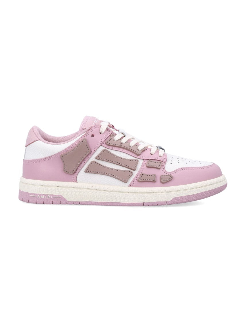 Amiri Skel Low Top Bone Appliqué Leather Low-Top Sneakers