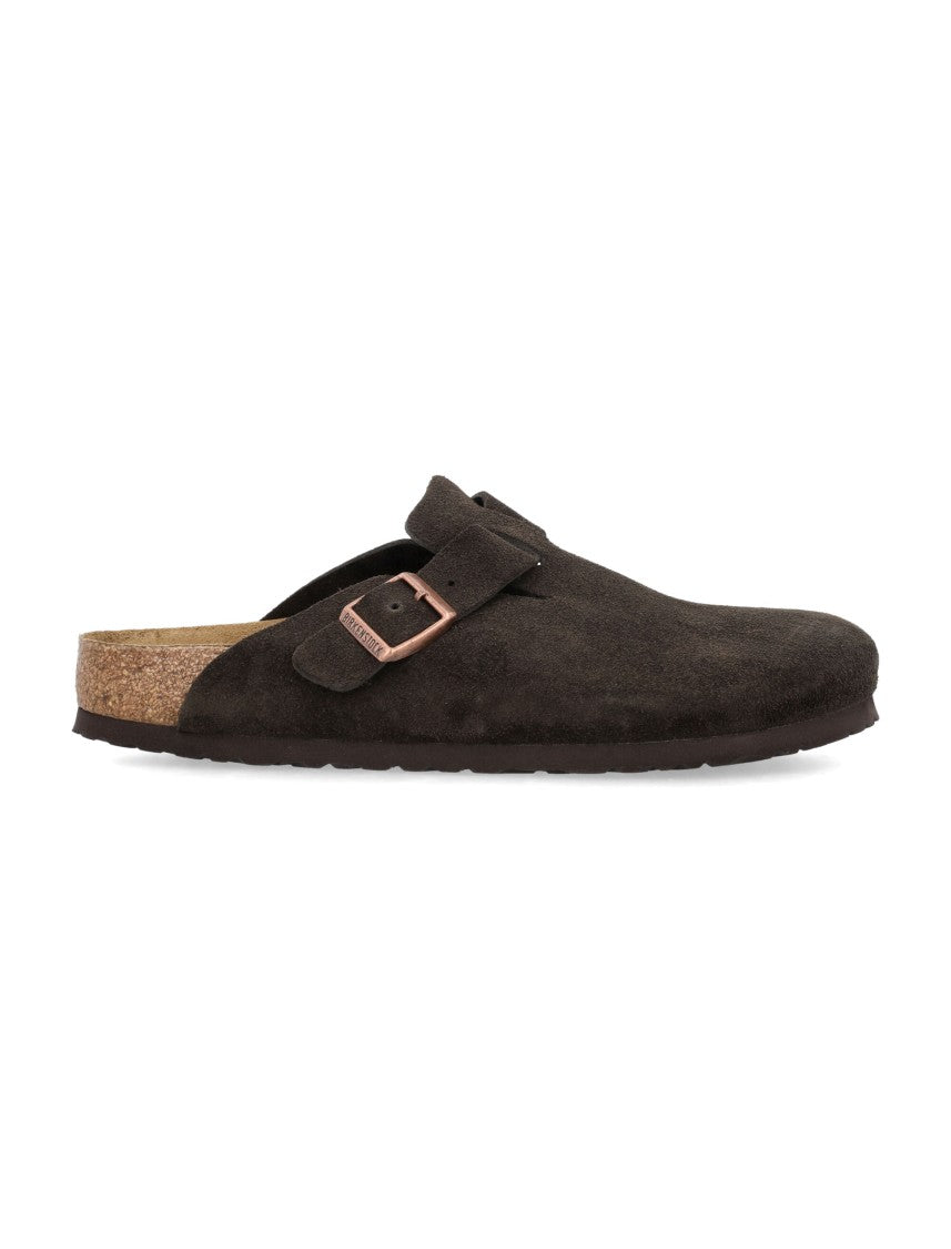 Birkenstock Boston Soft Suede Leather Mules