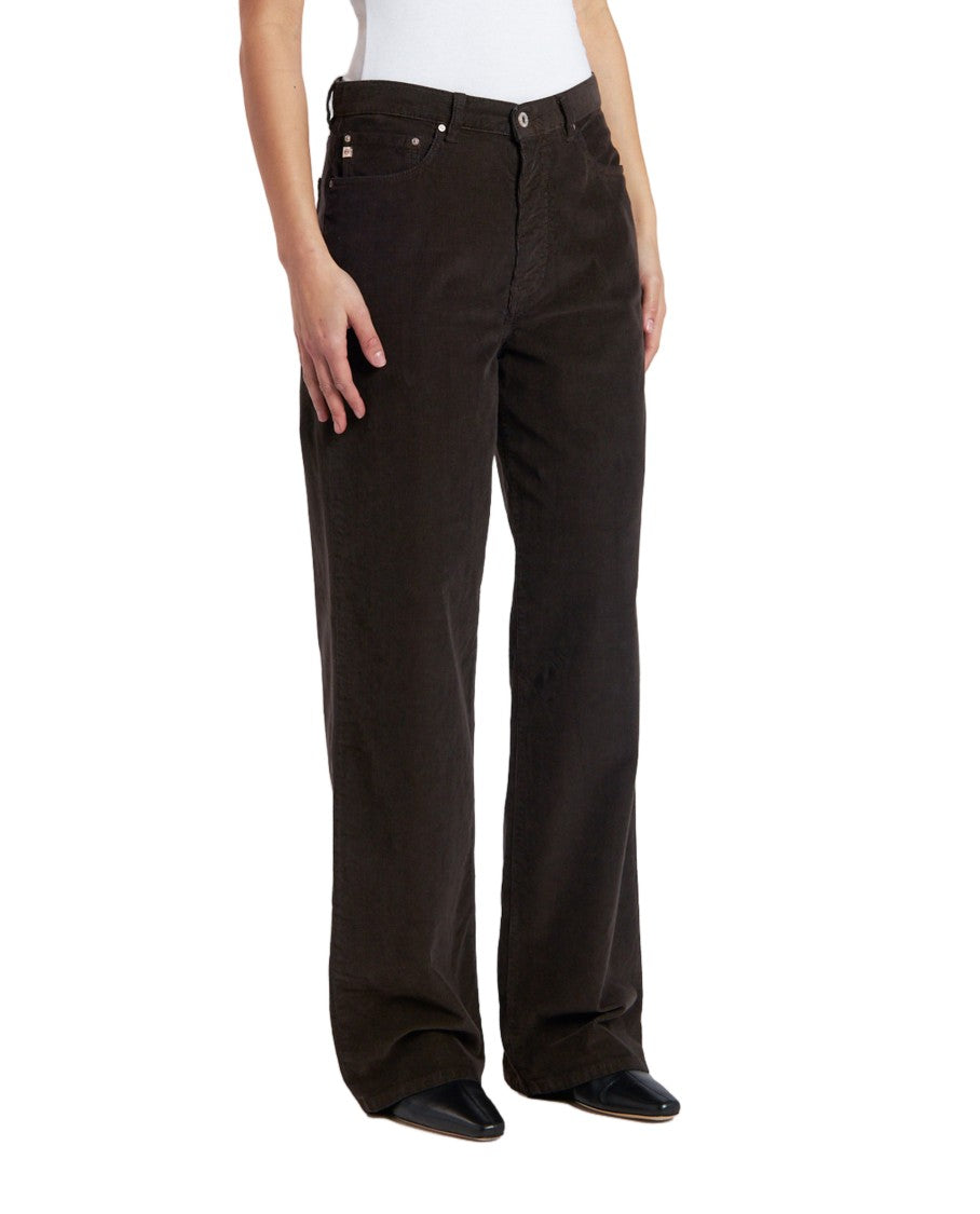 Ag High-Rise Wide Leg Jeans With Five Pockets And Belt Loops