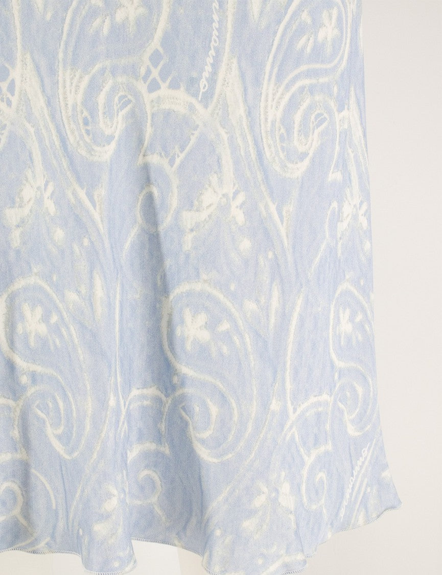 Ermanno Firenze Refined Longuette Skirt With Intricate Logo Pattern